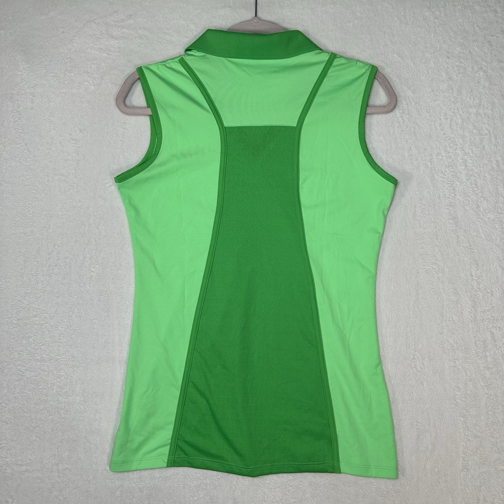 NWT Antigua Golf Polo Shirt Small Green Sleeveless PRF-72 Country Club Preppy - Picture 9 of 10